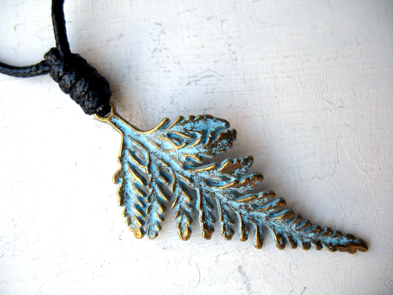 Nature Lovers Gift Forest Jewelry Leaf Necklace Verdigris