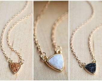Druzy Necklace. Druzy Bar Necklace 8 colors!! Druzy Necklace - Druzy Pendant - Druzy Jewelry- Sparkle Necklace - Druzy set - Gold Druzy