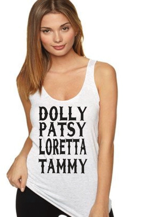 Download Dolly Patsy Loretta Tammy Racerback Tank by GKapparel on Etsy