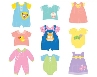 Baby Clothes Banner Clipart Baby Boy Clip Etsy Studio