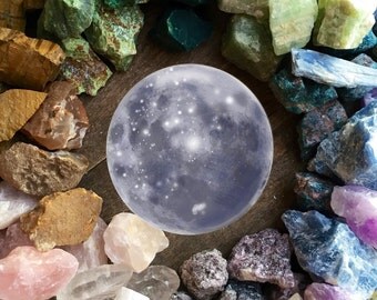 Moon Phase Crystals Lunar Crystals Moon Stones Raw Crystal Healing Crystals and Stones Spiritual Healing Bohemian Decor Meditation Stones