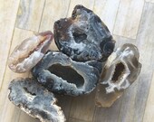 Set of 5 Occo Geodes-Druzy Geodes- Occo Tube Mini Geodes