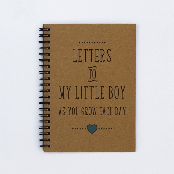 baby shower gift Letters to My Little Boy by FlamingoRoadJournals