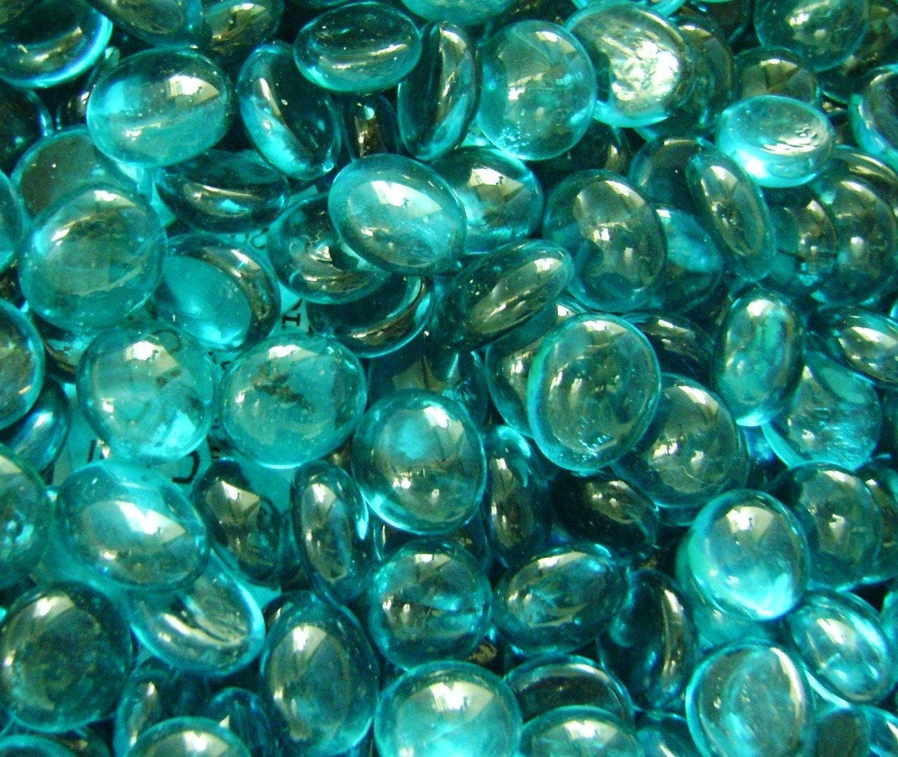 Creative Stuff Glass 500 Teal Glass Gems Stones Mosaic