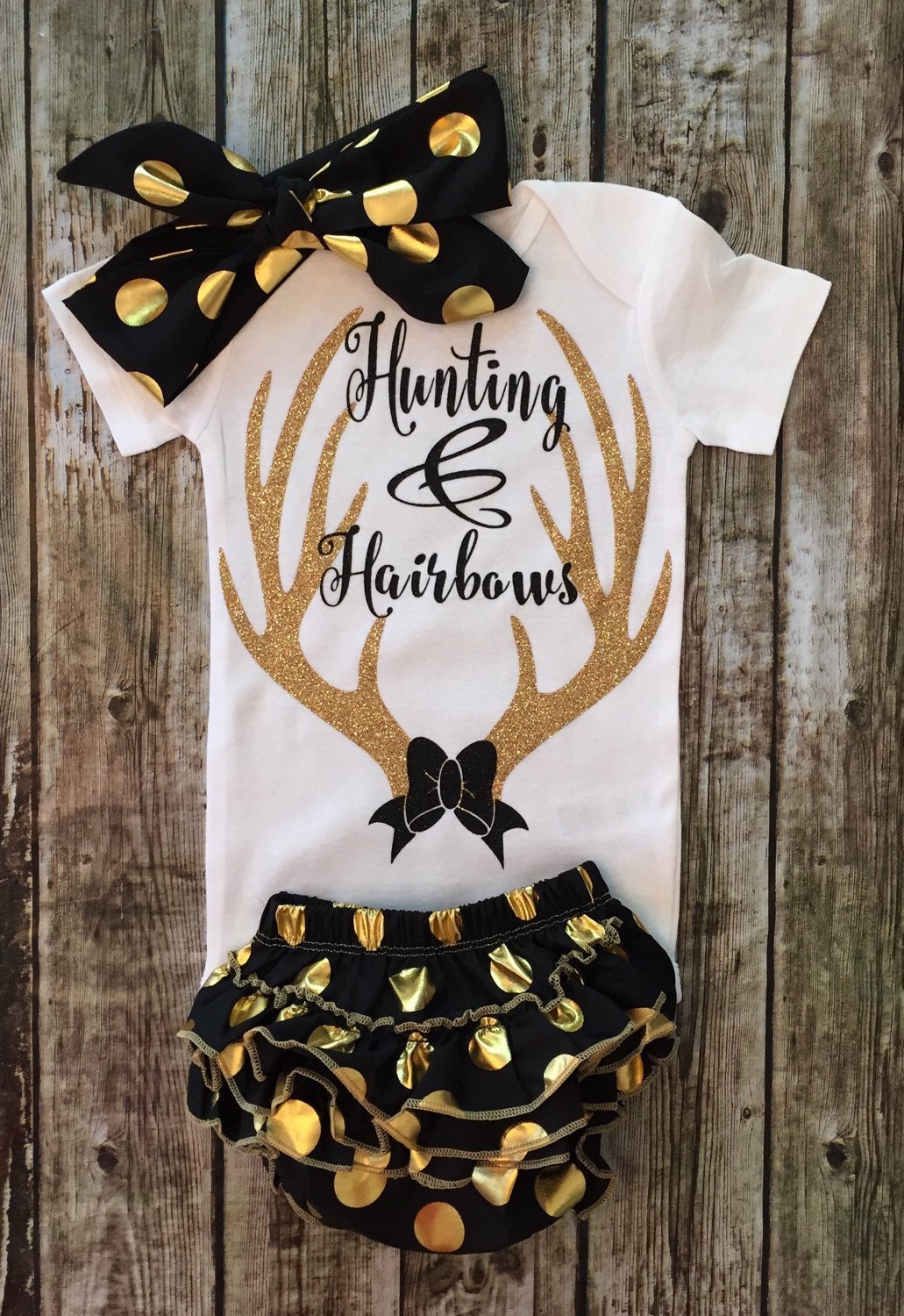 Download Hunting and Hairbows Onesie Deer Onesie Girls by BellaPiccoli