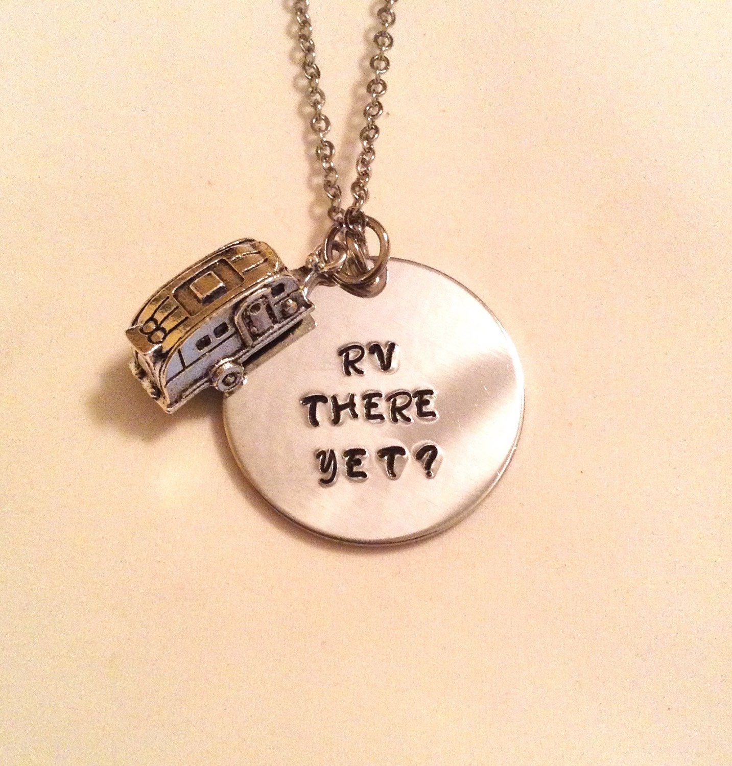 RV there yet camping necklace rv necklace by SimplyDeborah on Etsy