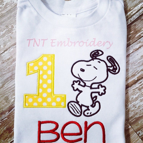 Birthday Snoopy personalized shirt