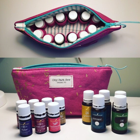 Essential Oils Zipper Pouch by CityParkSew on Etsy