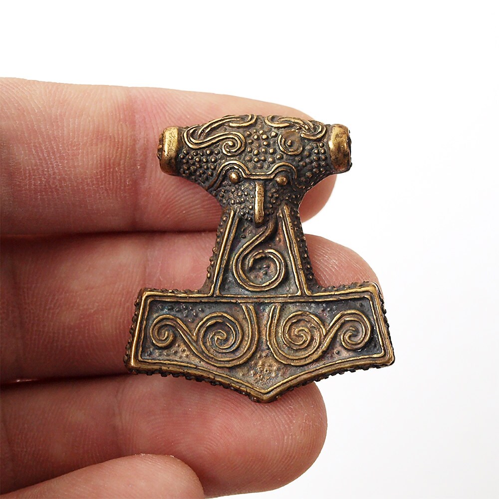 Thor Hammer Thor jewelry Thor pendant Thor necklace Brass