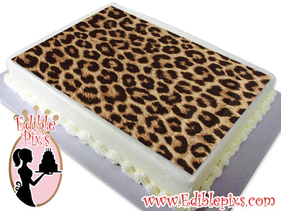 Leopard Print Edible Image Cake Topper by Edible by EdiblePixs