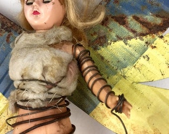 Assemblage Art Primitive Angel_2