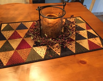 Quilted Table Runner  Country   Primitive Item By Quiltedbyval