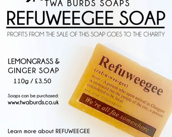 Refuweegee Charity Soap Slice Lemongrass & Ginger Handmade Soap