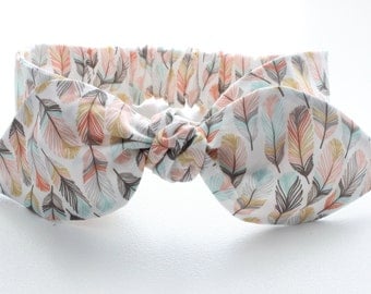 Baby headband, infant headband, adult headband - Feathers in the wind