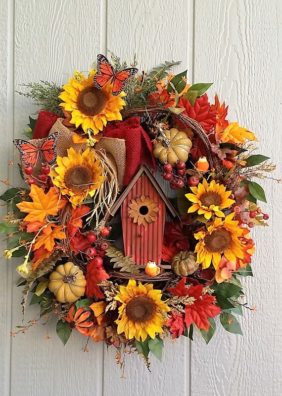 Handmade Wreath Fall Wreath Extra Large Wreath Grapevine