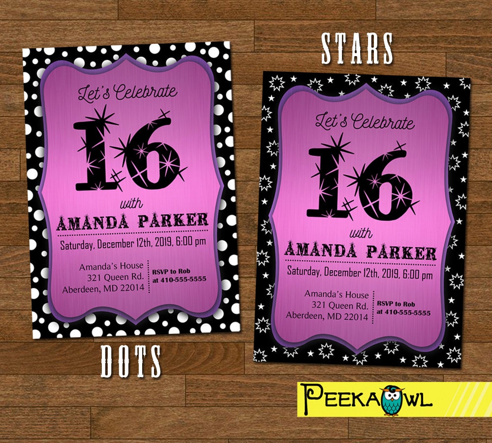 16 Birthday Party Invitation Cards 5