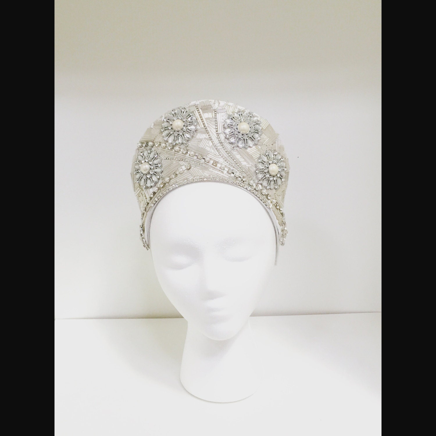 Angelic Beaded Headpiece by AtziDesigns on Etsy