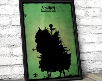 Howl's Moving Castle Poster - Studio Ghibli Hayao Miyazaki Inspired Poster - A3 Decor Print