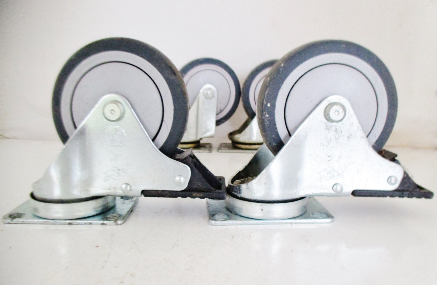 Casters 4 Large Casters Industrial Caster Metal Swivel Casters