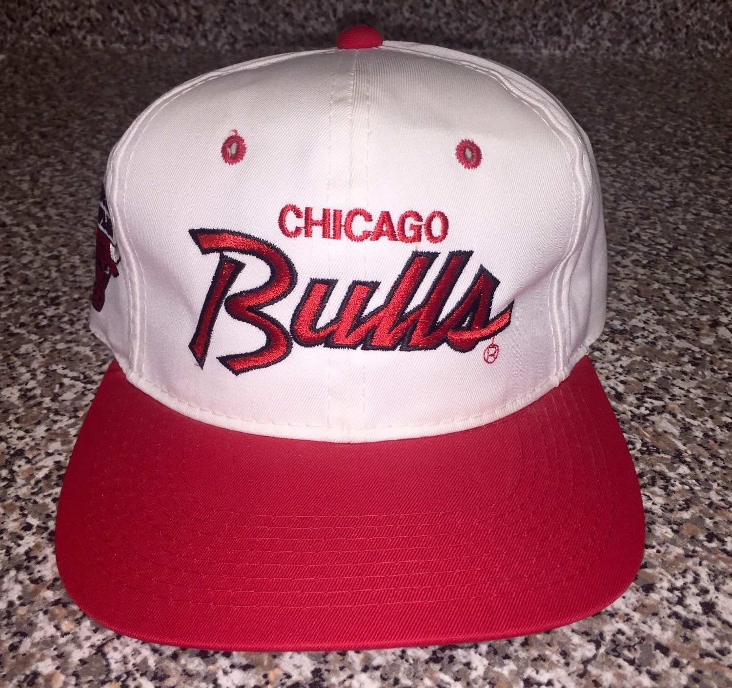 Vintage 90s Chicago Bulls Script Hat snapback jersey starter
