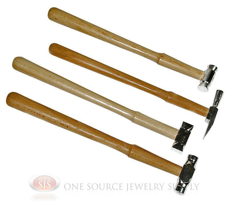 4 Piece Assorted Jewelers Steel Hammer Tool Set for Jewelry or
