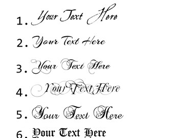 Customized temporary tattoos fake tattoos your words set of 2