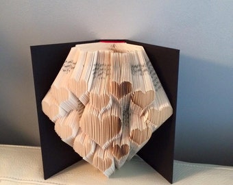 PATTERN #35 heart of hearts book folding pattern. 310 folds