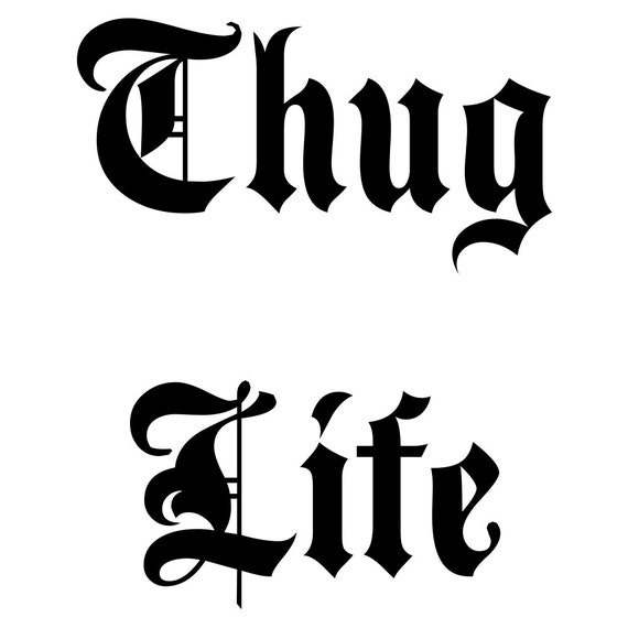 Items similar to Thug Life Vinyl Wall decal sticker wall art indoor ...