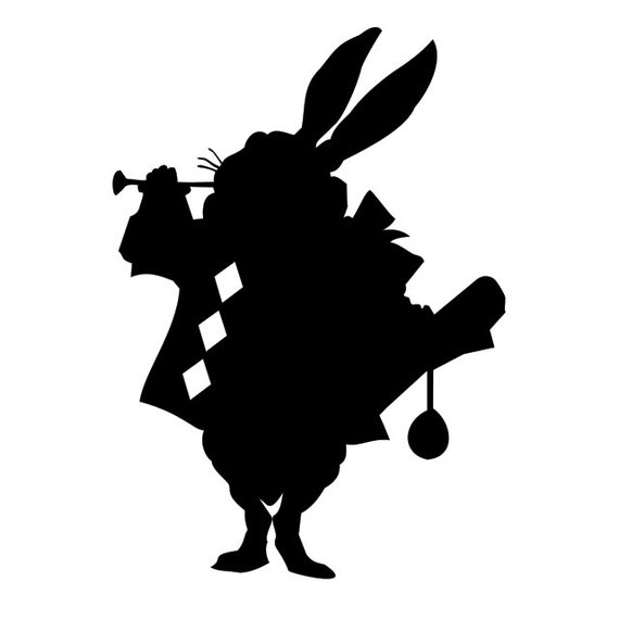 White Rabbit Alice in Wonderland Vinyl Wall decal sticker