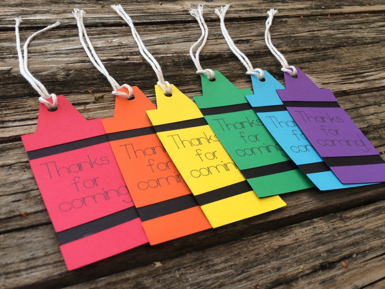 Crayon Gift Tags Favor Tags Art Party Birthday Party