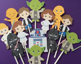 Star Wars cupcake toppers, 14 Star Wars inspired cupcake toppers, Star Wars toppers, Star Wars party, Star Wars cake topper, Star Wars party