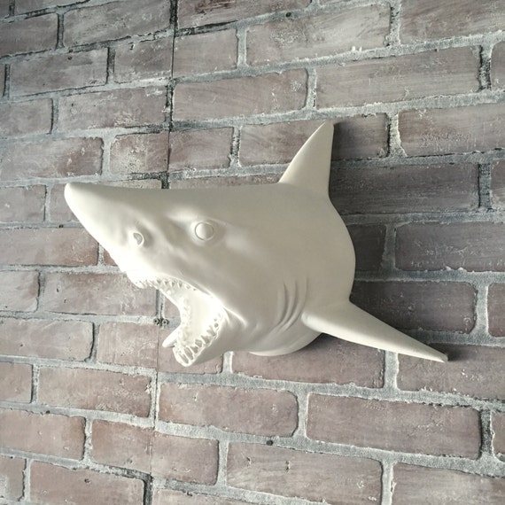 ANY COLOR Shark Head Wall Mount // Faux Taxidermy // by KINGFOUR