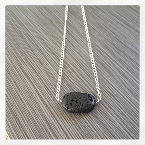 Essential Oil Diffuser Necklace Genuine Lava by ExpressionOfGrace