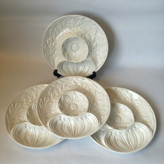 Artichoke Plates Vintage Set of 4 Ceramic by RetroResaleSanDiego