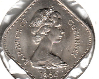 1966 Guernsey 10 Shillings Coin