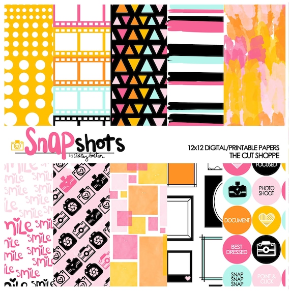 Snapshots is a Digital Scrapbook collection, that can be used in your digital and hybrid scrapbooking, or printed out on your home printer.