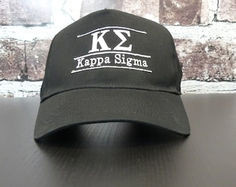 Kappa Sigma Embroidered Black Cap