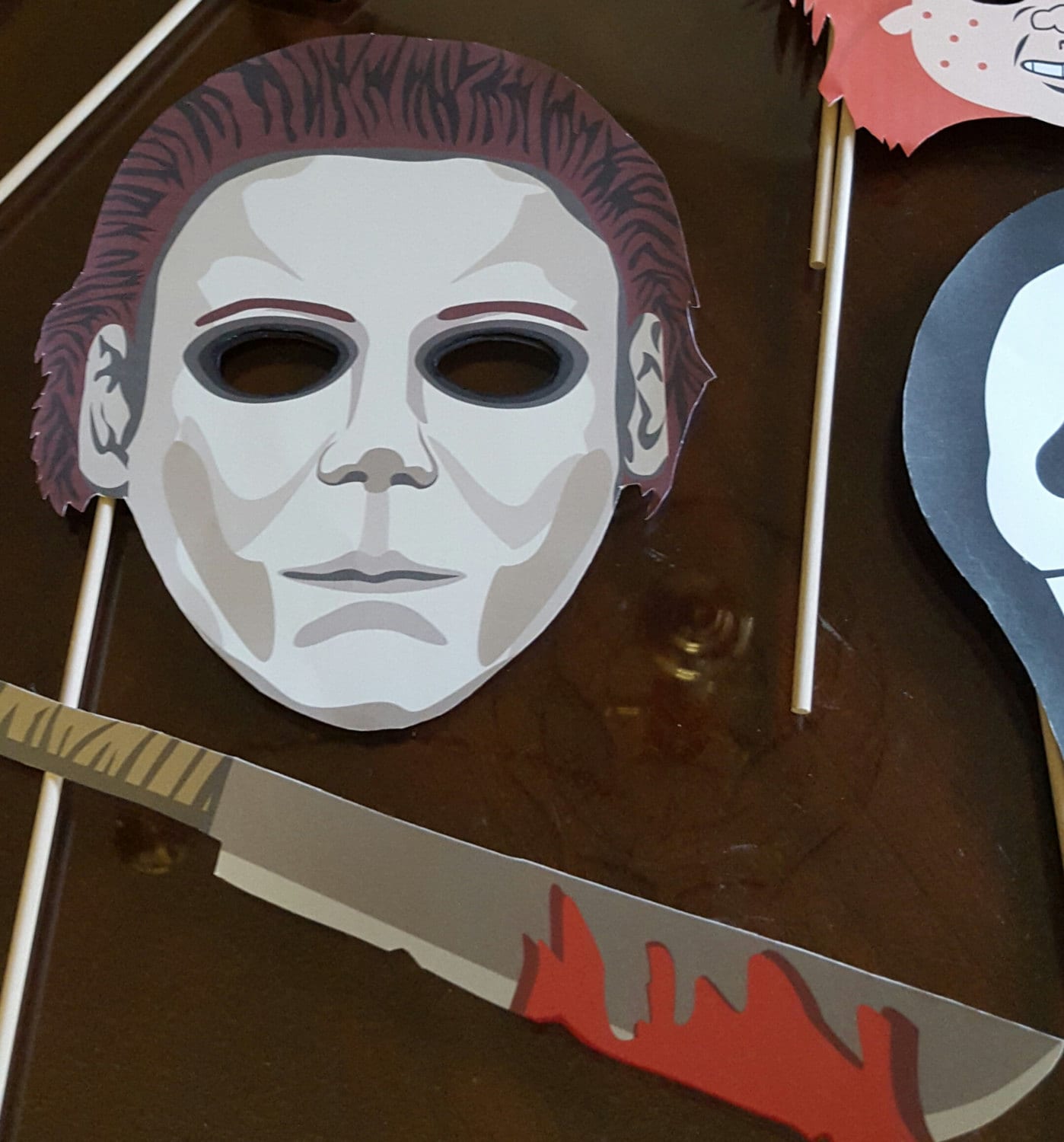 Halloween horror movies photo booth props