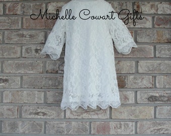Ivory dress, country flower girl dress, Flower girl dress, lace dress, Rustic Dress, Beach, Photo Op, Girls, Toddler, 12M, 18M 2T, 3T, 4T, 5
