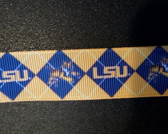 7/8" LSU Tigers Inspired Grosgrain Ribbon