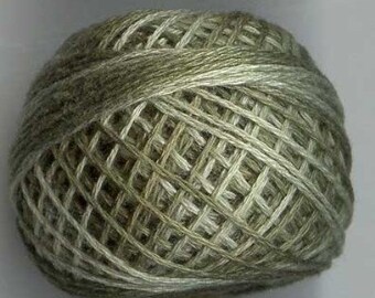 Size 8 | O579 Faded Olive | VALDANI PERLE COTTON | Variegated Color | Hand Dyed Thread | 73 Yard Cotton Ball