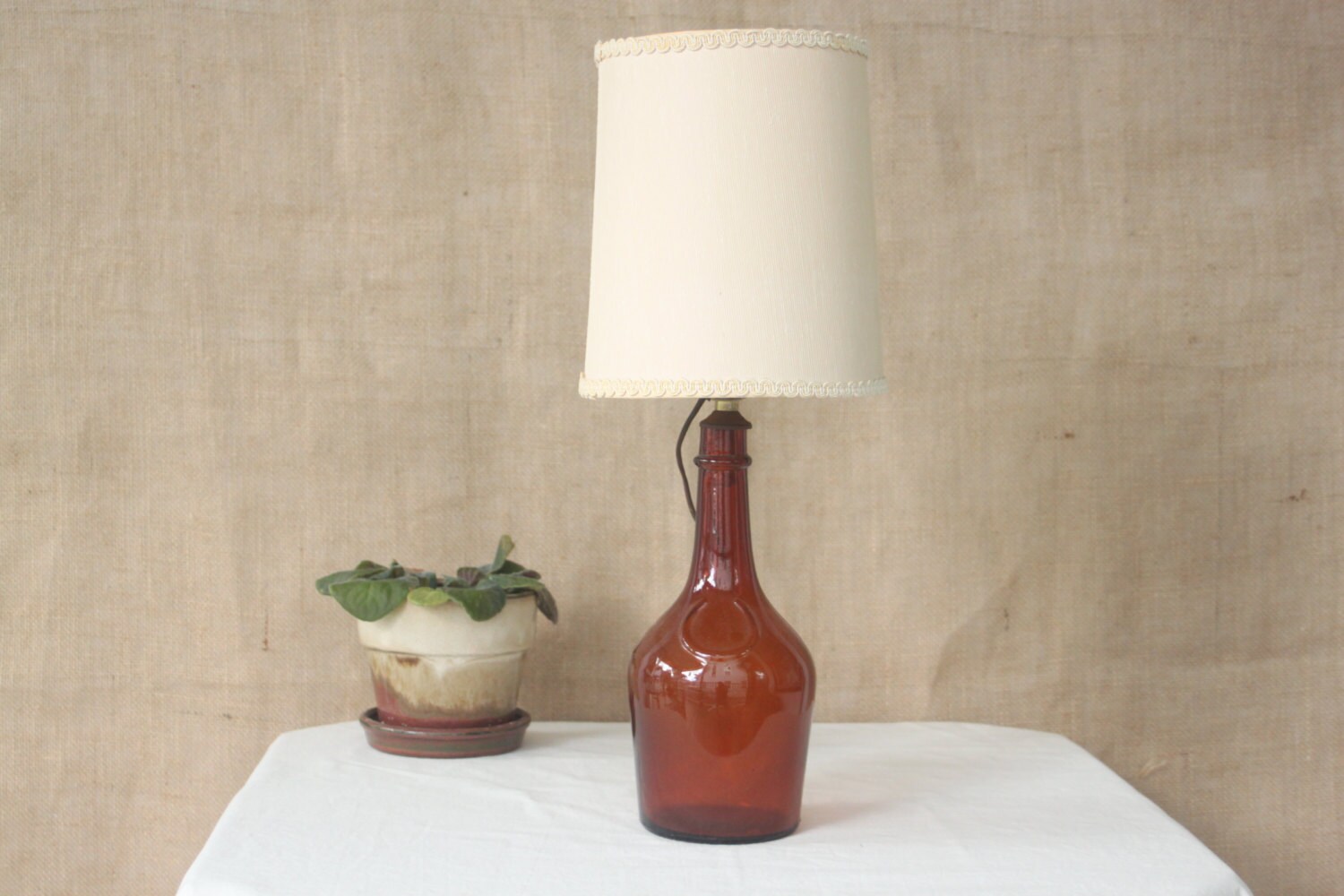 Vintage Jug lamp Glass Jug Lamp Mid Century by PurpleFinchVintage