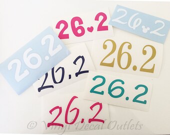 26.2 Marathon Decal Sticker - Runner Decal - Runner Laptop Decal - Marathon Sticker - 26.2 Decal
