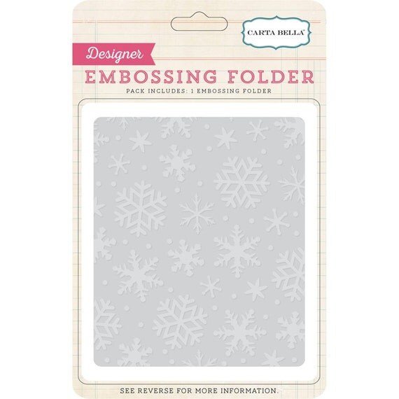 Items similar to Snow Flurries Christmas Wonderland Embossing Folder ...