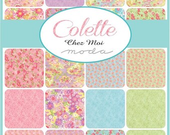 Destash Charm Pack Colette by Chez Moi of Moda destash quilter cotton