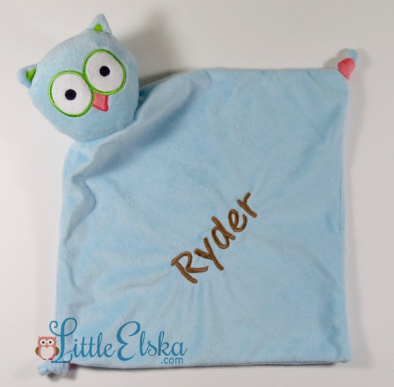 Personalized Security Blanket Personalized Owl by LittleElska