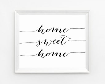 Home Sweet Home Wall Art home sweet print | etsy Home Sweet Home Wall Art home sweet print | etsy