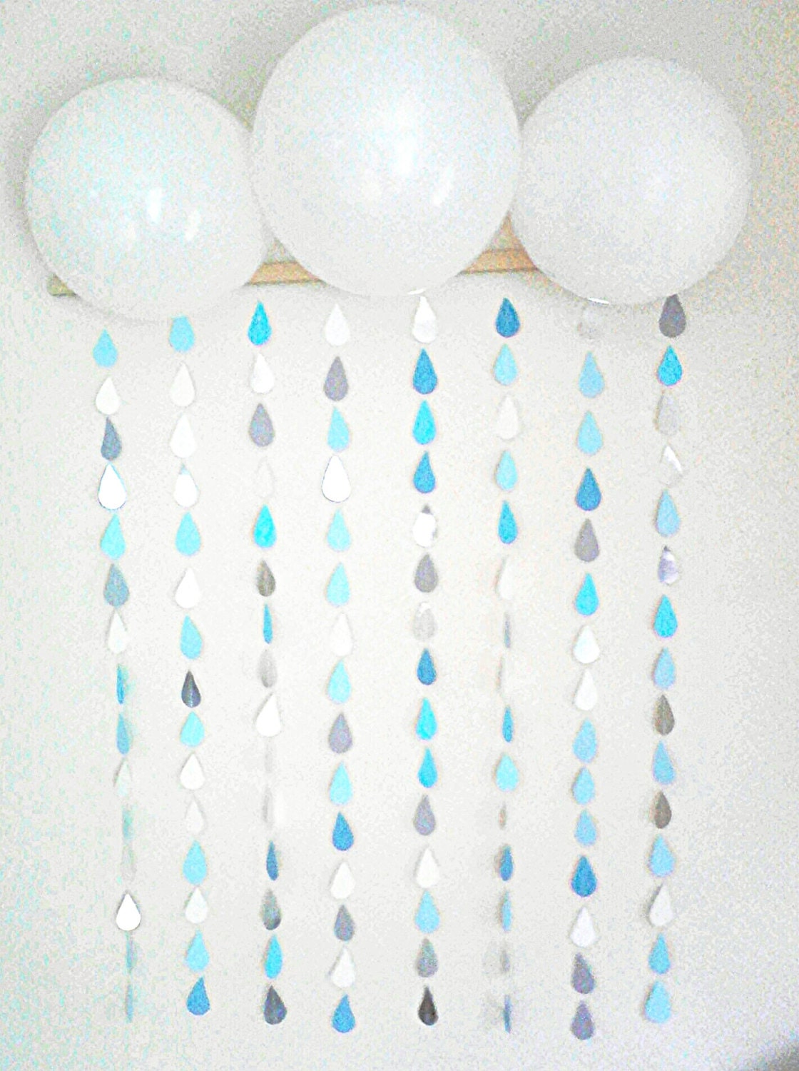 Blue raindrop backdrop baby shower decorations by MrsMorrisMade