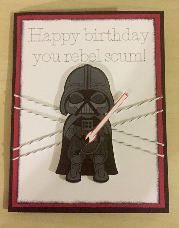 Disney Star Wars Darth Vader birthday greeting card