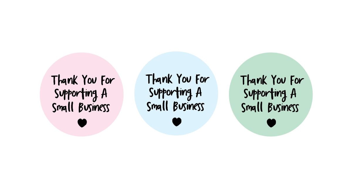 thank you stickers small business label thank you for